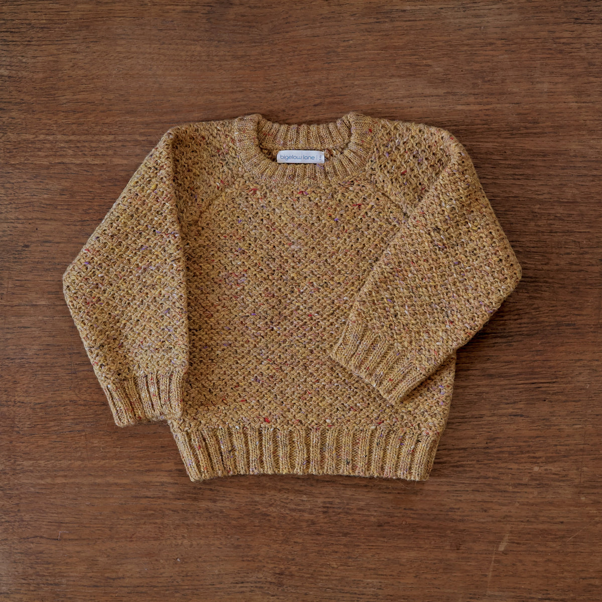Bigelow Lane alpaca-wool Tuck sweater in wheat