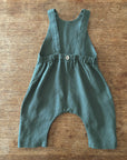 100% linen romper in Eucalyptus