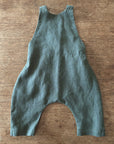 100% linen romper in Eucalyptus