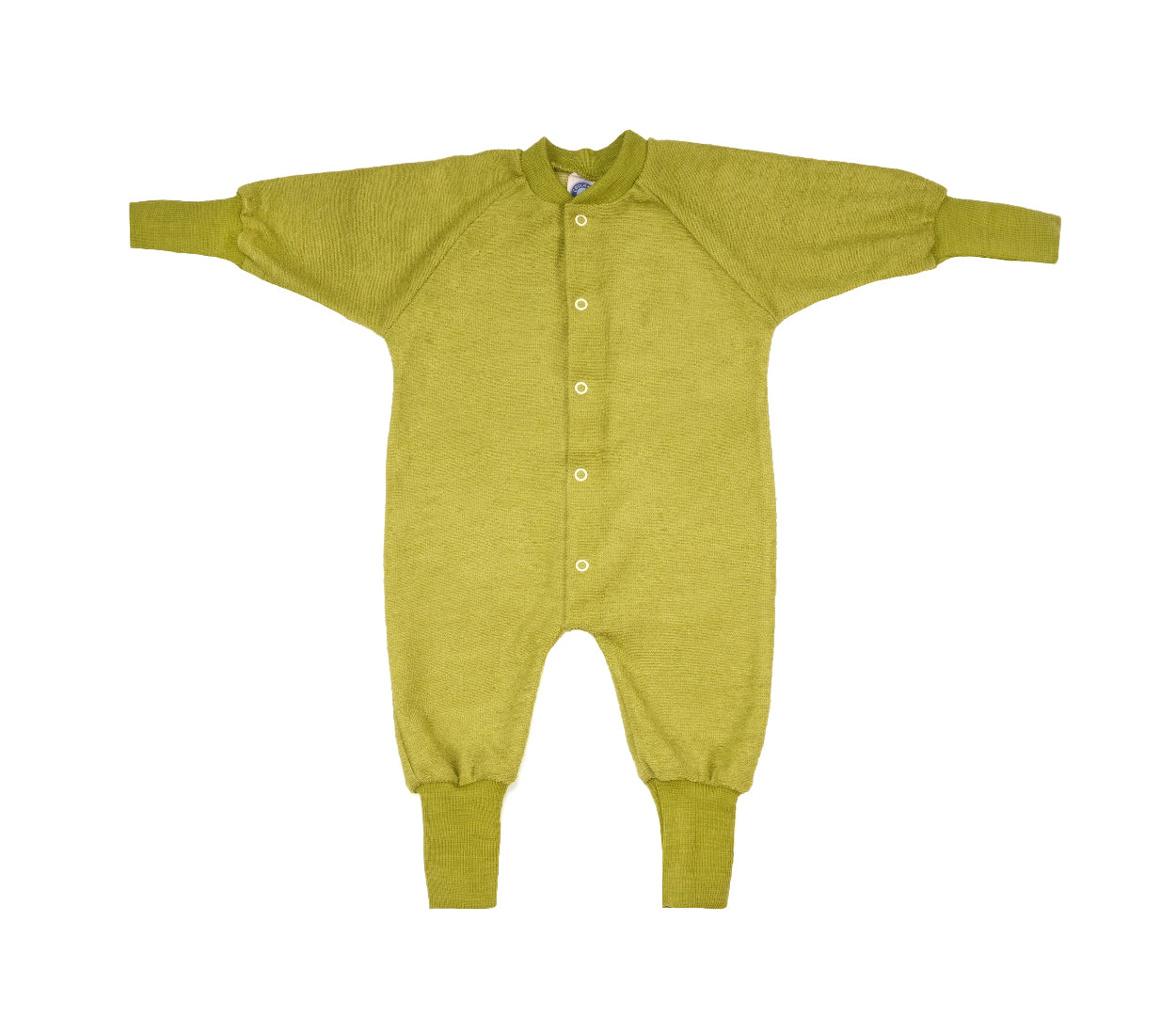 Cosilana wool terry footless  pajamas in green