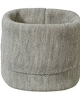 single size Disana 100% merino wool melange neck warmer in gray-natural