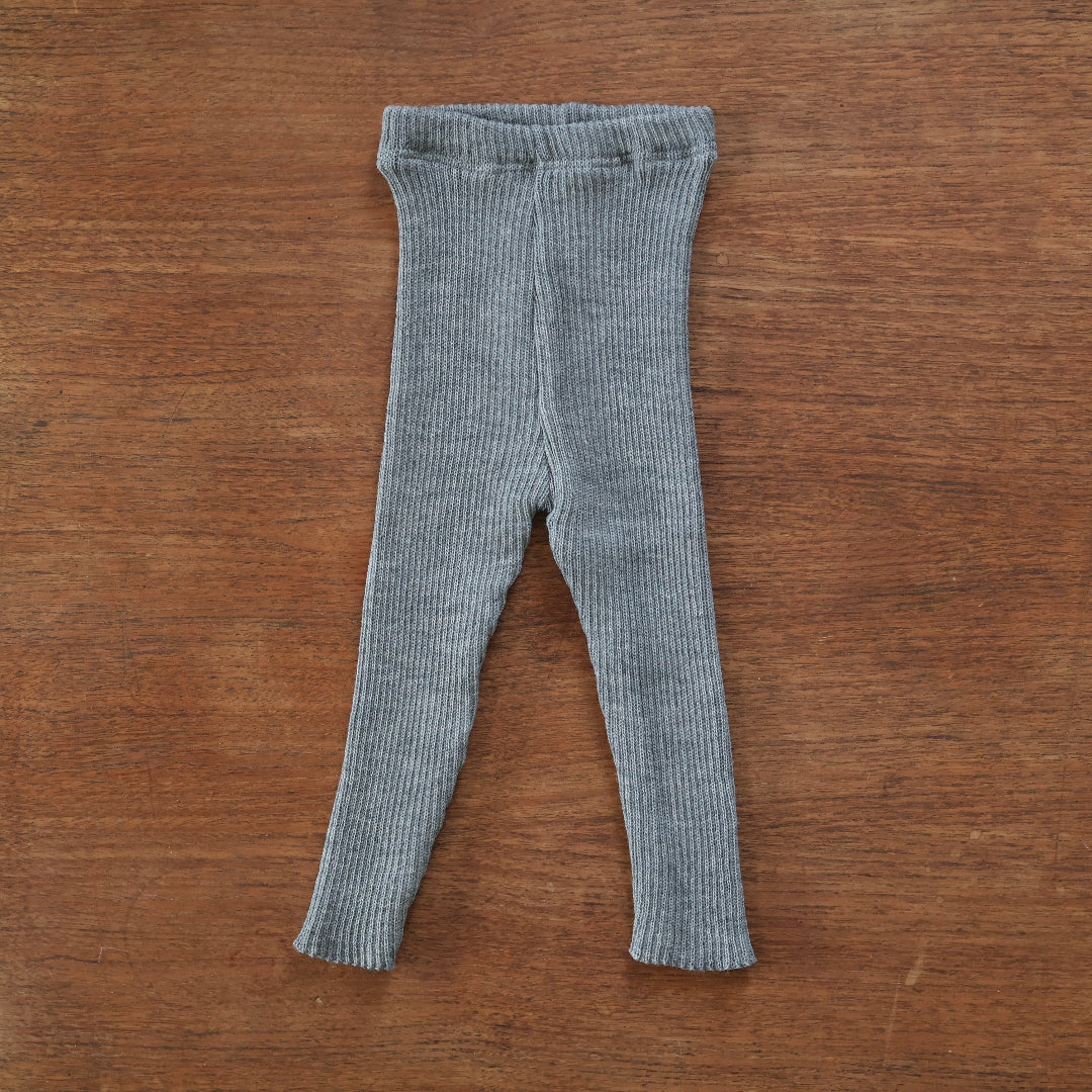 Disana ribbed wool winter leggings in gray