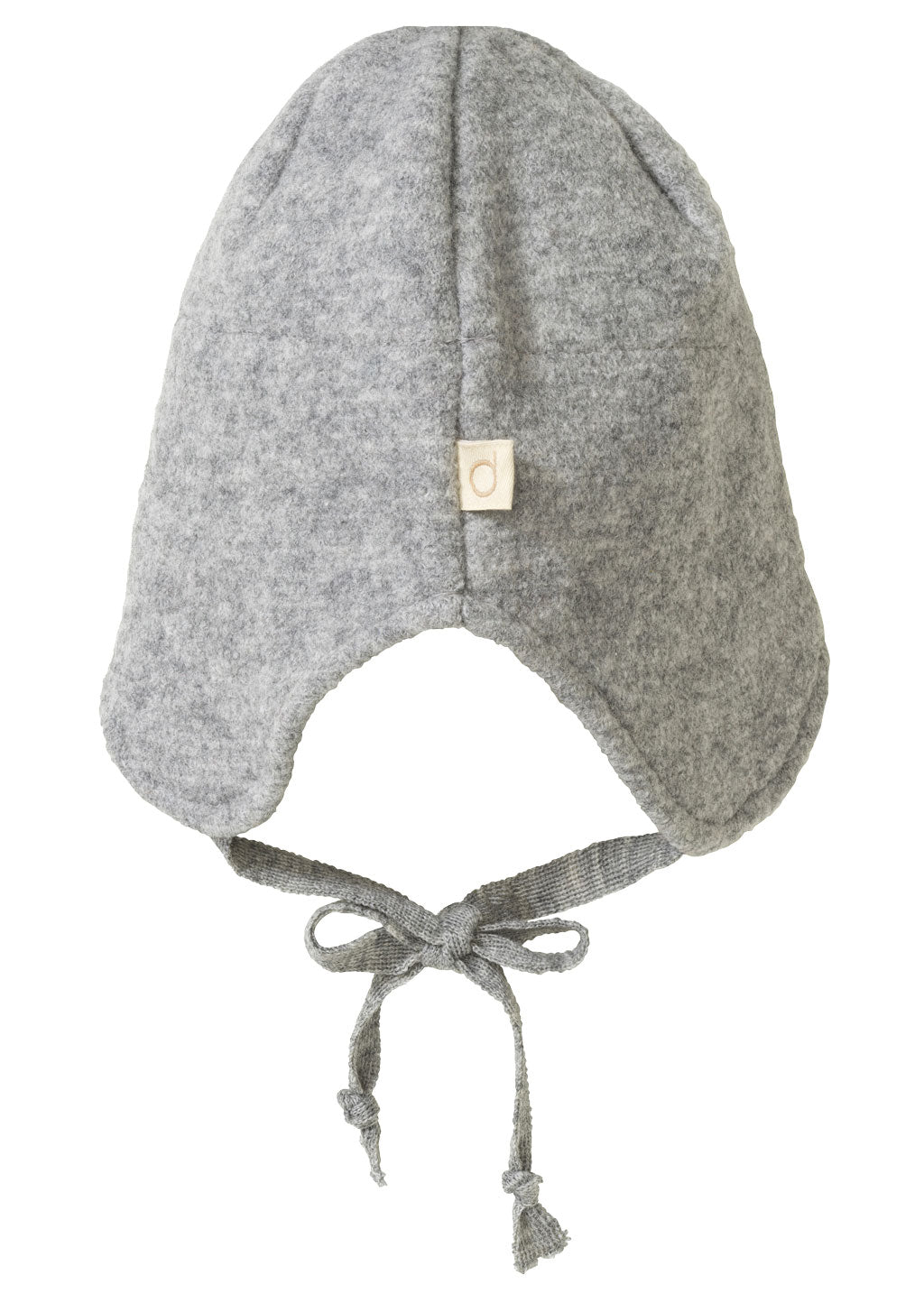 Back view of the Disana boiled wool hat in gray