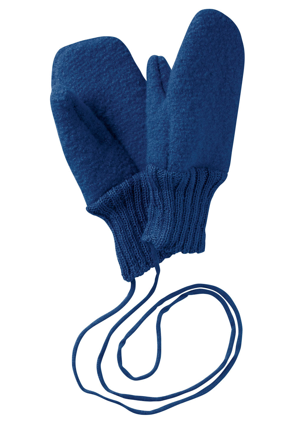 Disana boiled wool mittens in navy