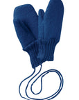 Disana boiled wool mittens in navy