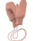 Disana boiled wool mittens in rose