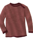 Disana melange sweater in cassis rose. Made of 100% soft merino wool.