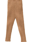 Disana ribbed wool winter leggings in caramel