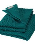 Disana's honeycomb blanket in pacific. Made of 100% soft merino wool.