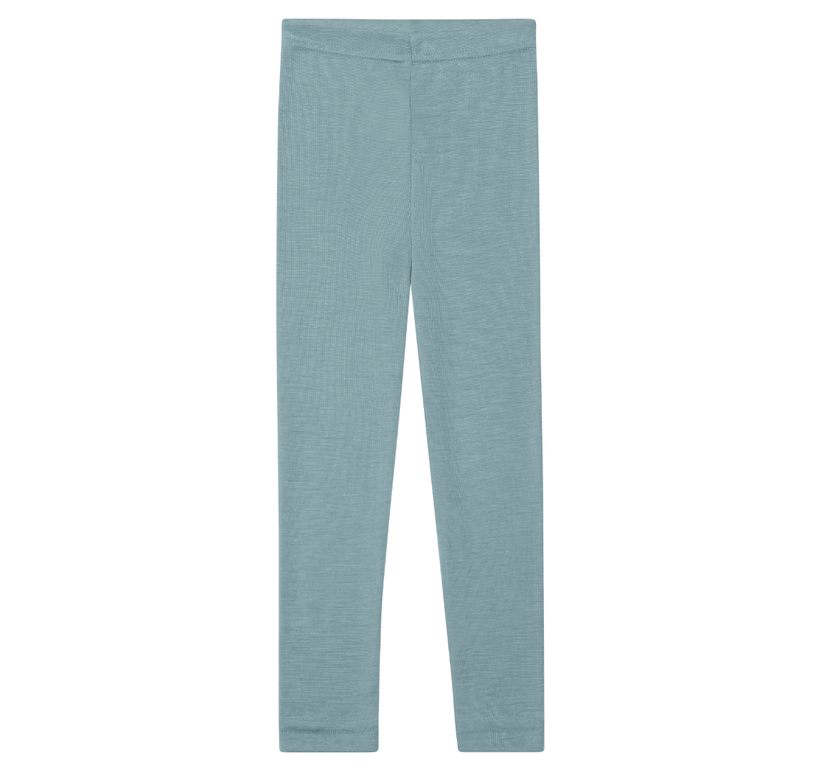 Engel children's wool-silk leggings in slate blue