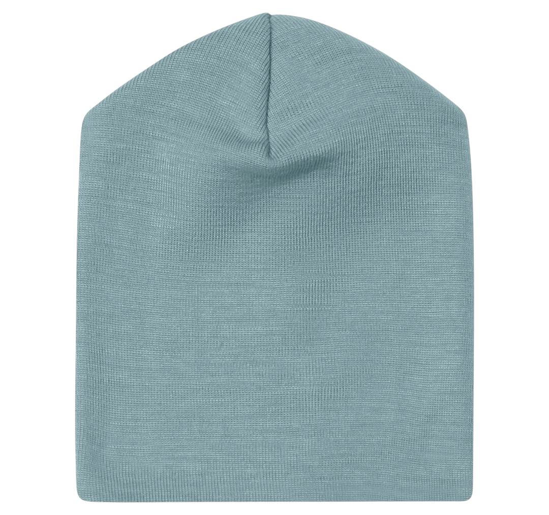 Engel wool-silk beanie in slate blue