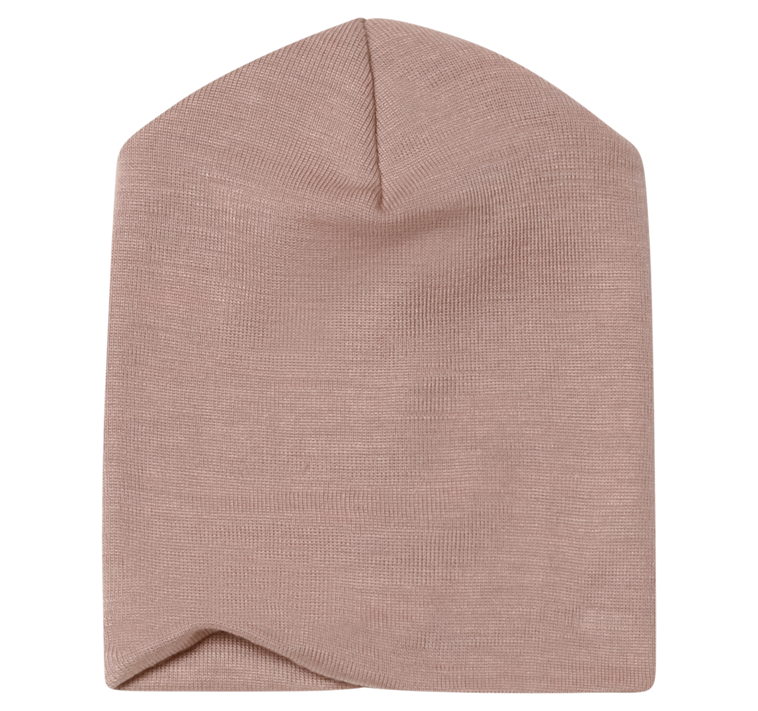 Engel wool-silk beanie in dusty rose
