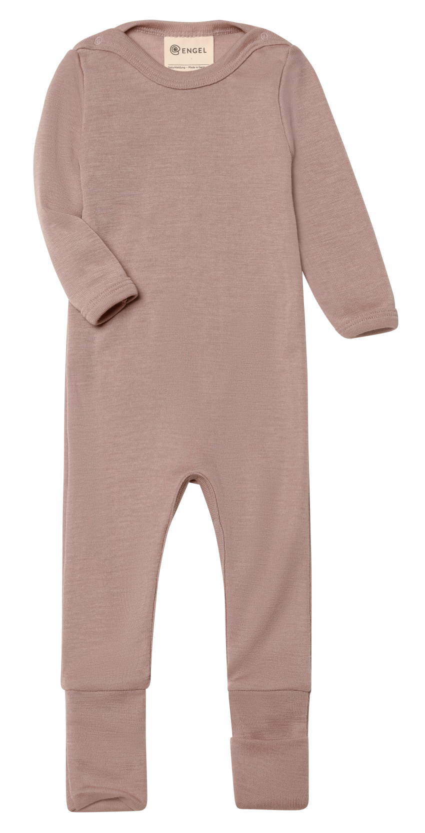Engel dusty rose wool/silk sleep overall