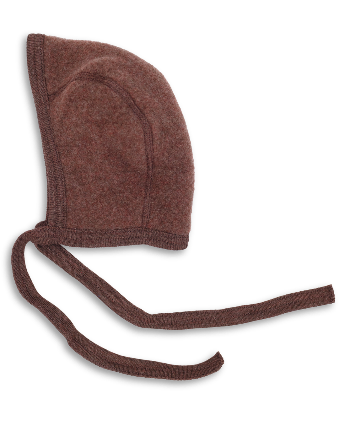 Engel wool fleece bonnet in cinnamon melange