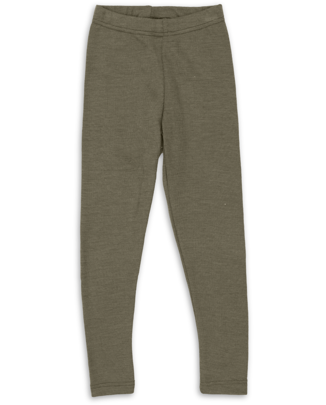 Engel children's wool-silk leggings in olive