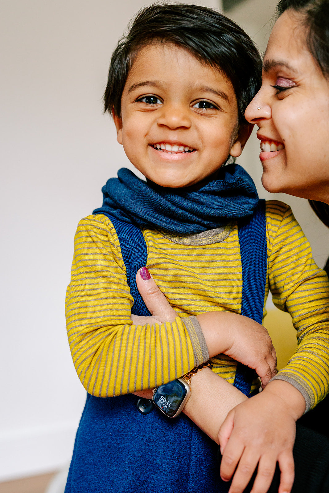 Lifestyle photo of toddler in loop scarf