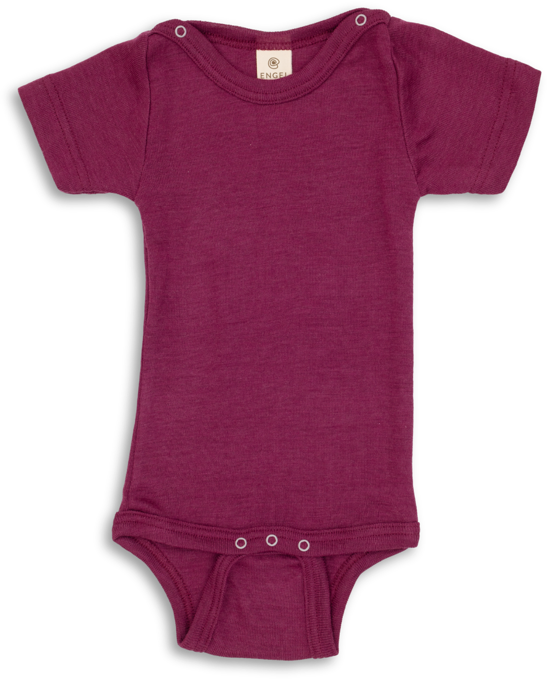 Engel short sleeved wool/silk bodysuit in orchid