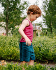 Wool/silk striped sleeveless shirt