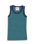 Engel striped tank in navy-teal made of a wool silk blend