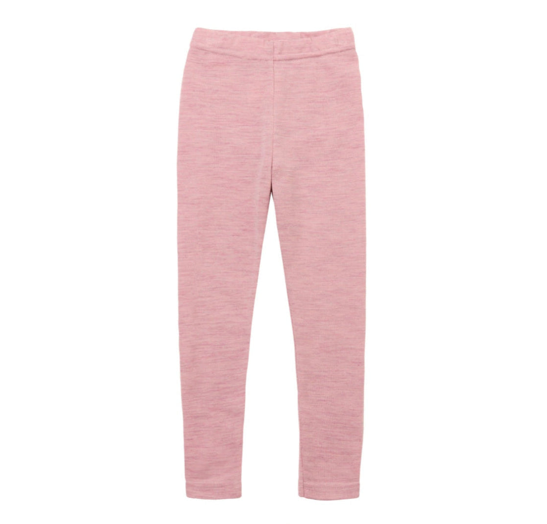 Engel children's 100% organic wool leggings in rose heather