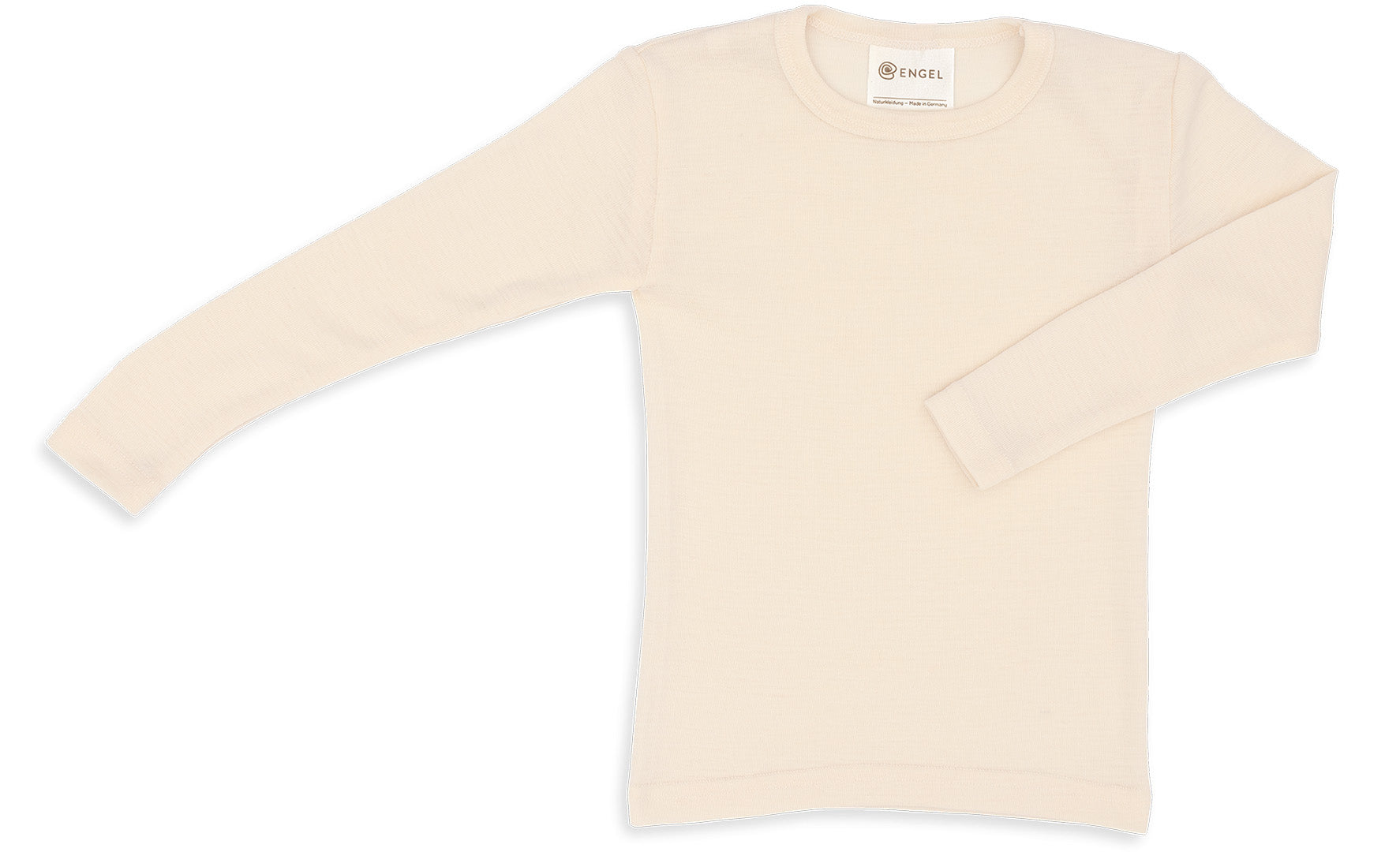 Engel 100% wool kids shirt in natural