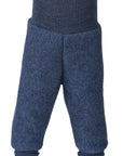 Engel wool fleece pants in blue melange 