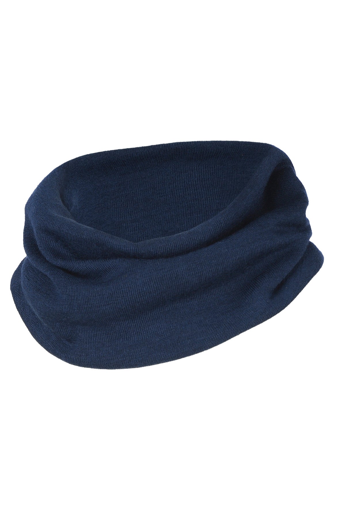 Engel silk wool loop scarf in navy