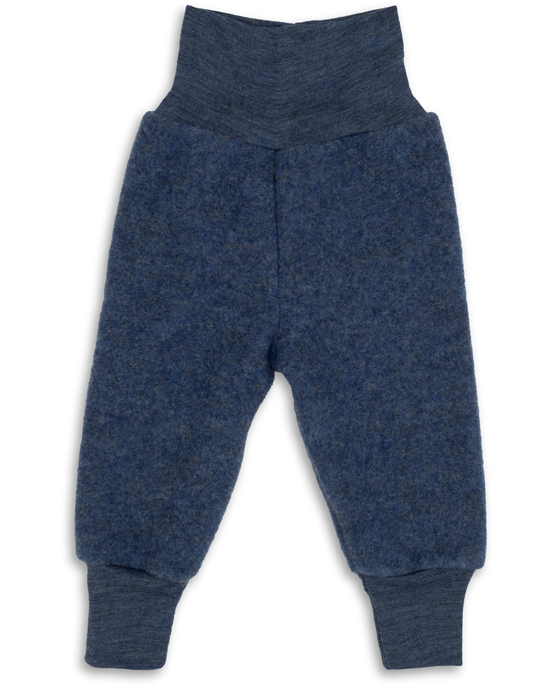 Engel wool fleece pants in blue melange 