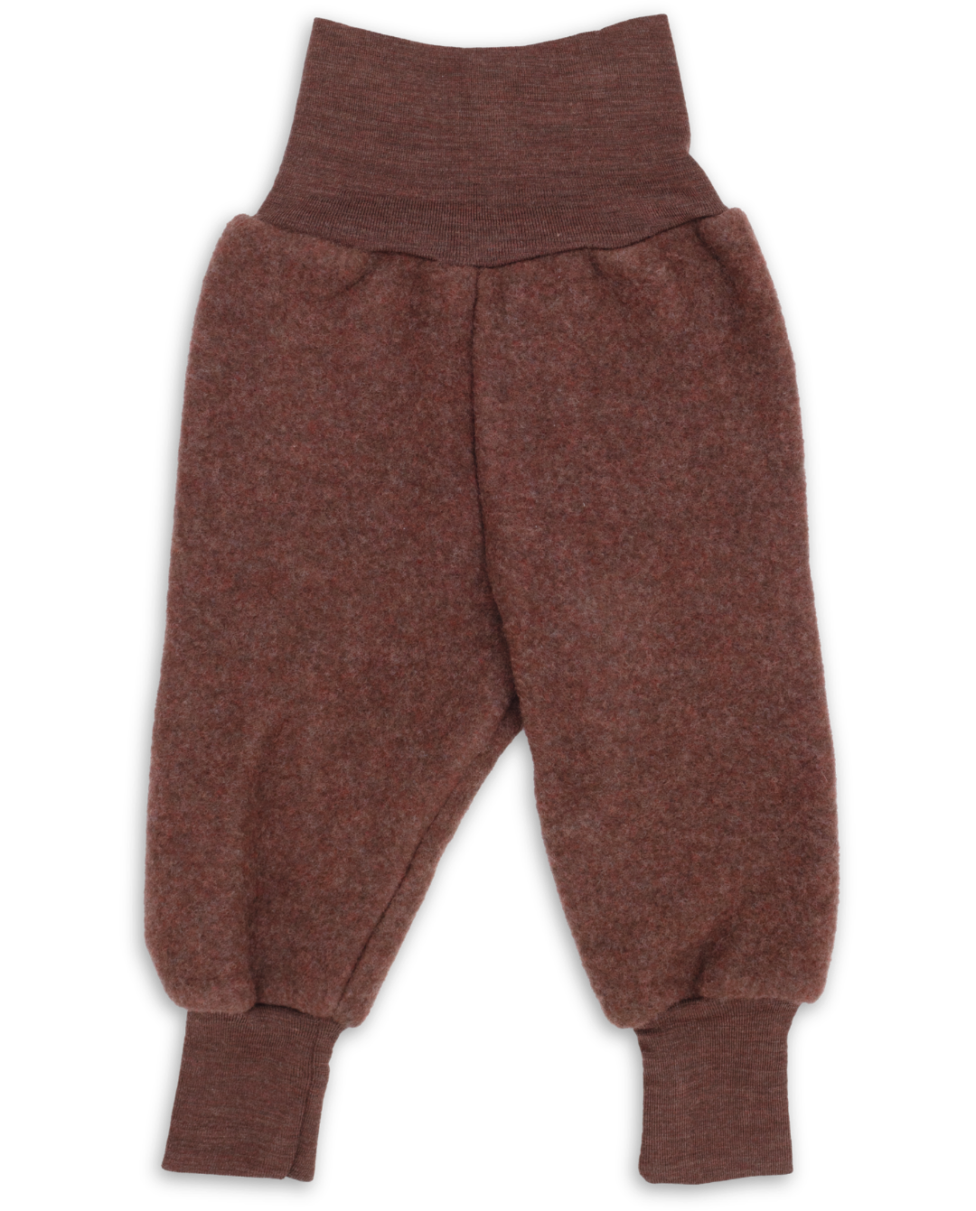 Engel wool fleece pants in cinnamon melange 