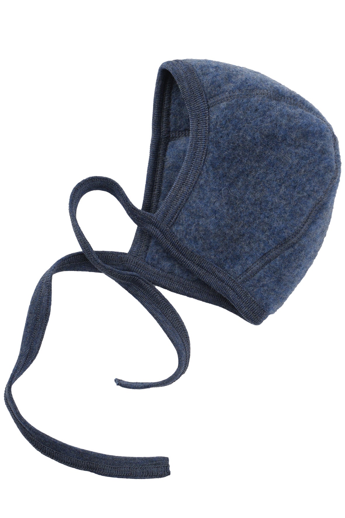 Engel wool fleece bonnet in blue melange