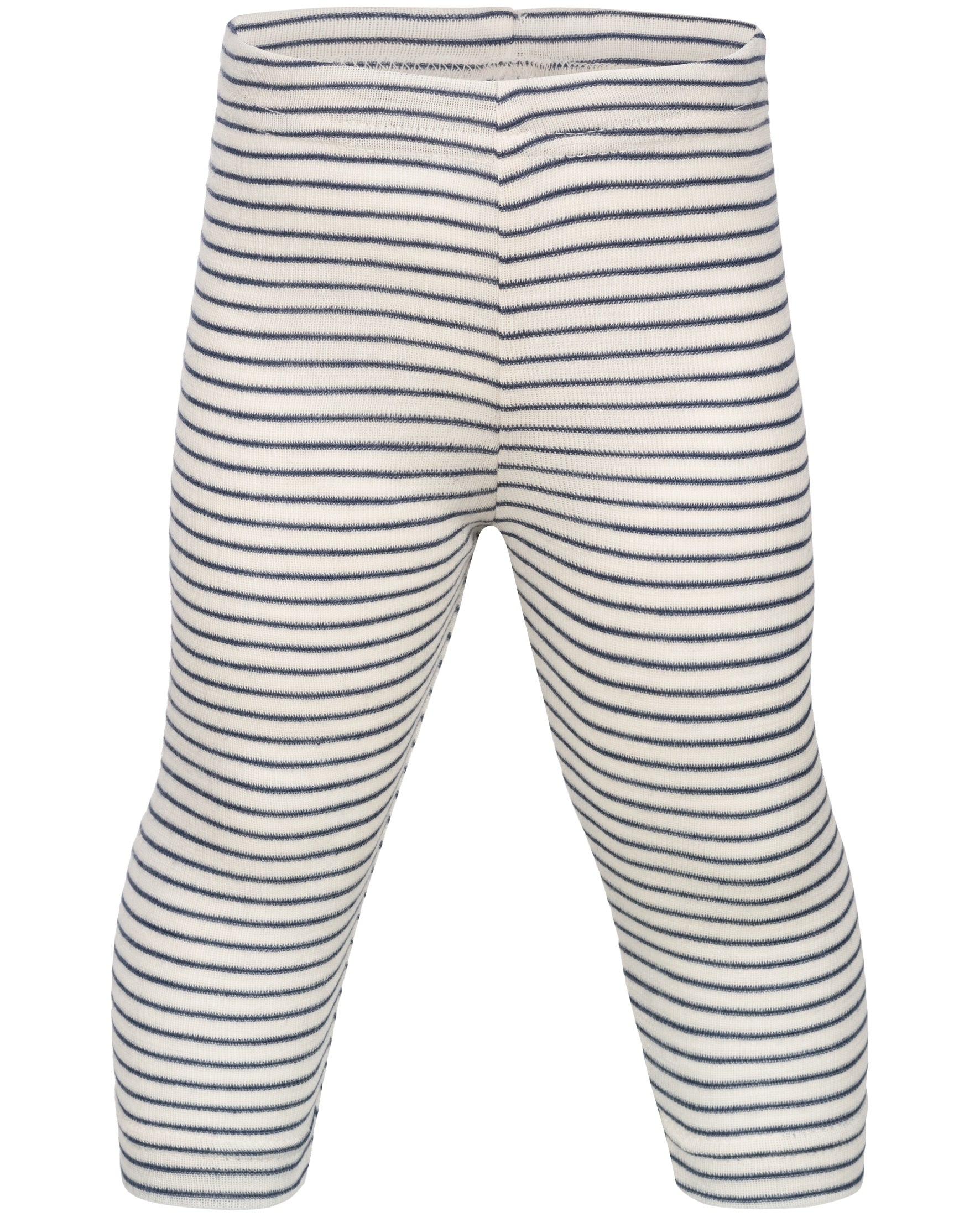 Engel silk wool blend baby leggings in navy natural stripe