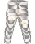 Engel silk wool blend baby leggings in navy natural stripe