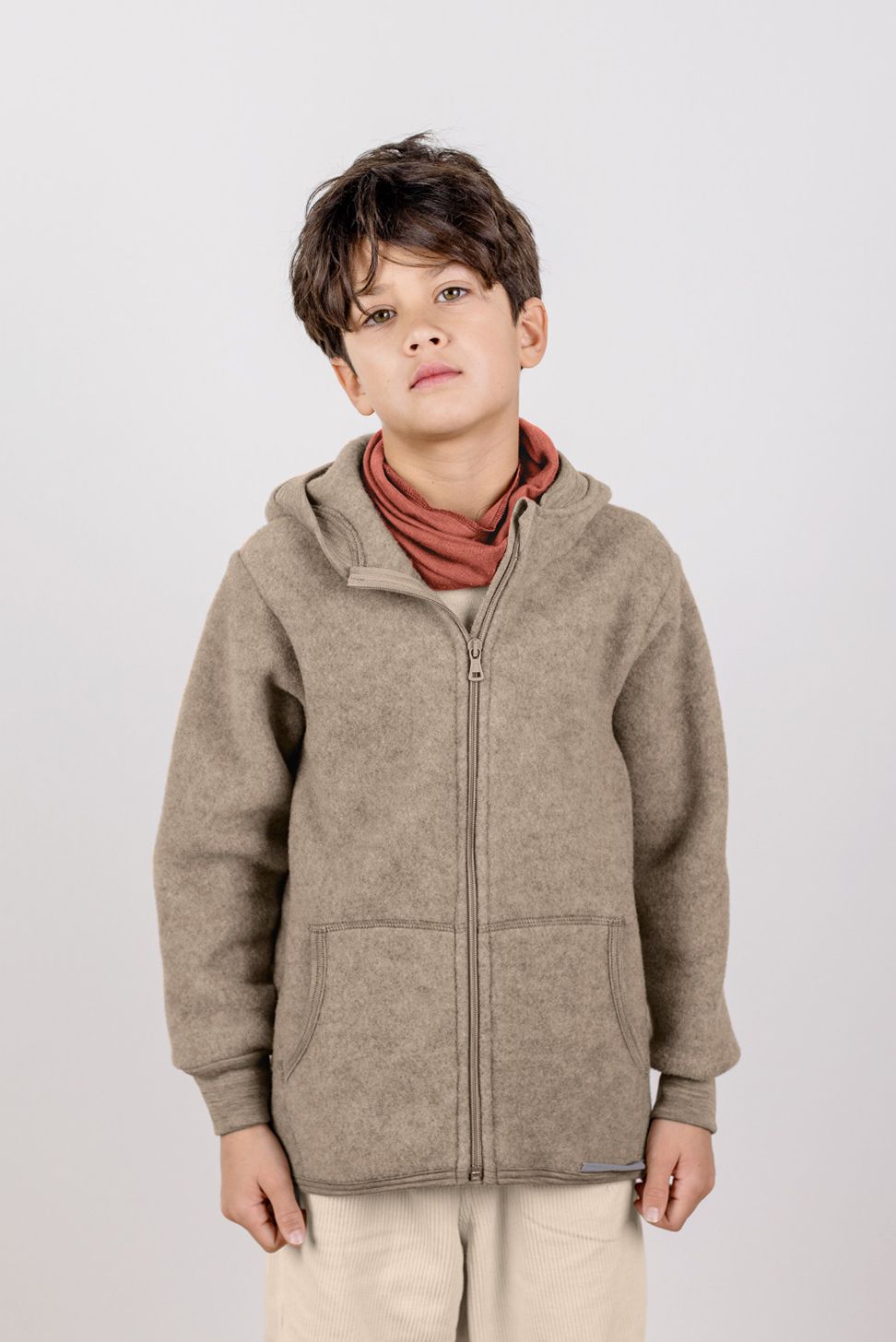 Kids' wool fleece zip jacket