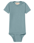 Engel short sleeve bodysuit in slate blue