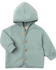 Hooded wool fleece jacket