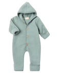 Hooded wool fleece overall