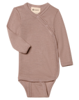 Engel wool silk kimono bodysuit in dusty rose