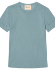 Engel wool silk t-shirt in slate blue