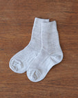 Grodo fine ribbed organic wool socks in sand