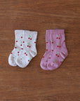 Organic cotton baby cherry socks