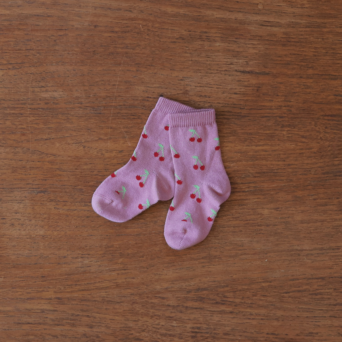 Grodo organic cotton baby cherry socks in antique rose