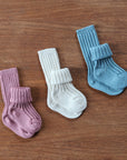 Thick ribbed wool baby socks