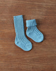 Thick ribbed wool baby socks