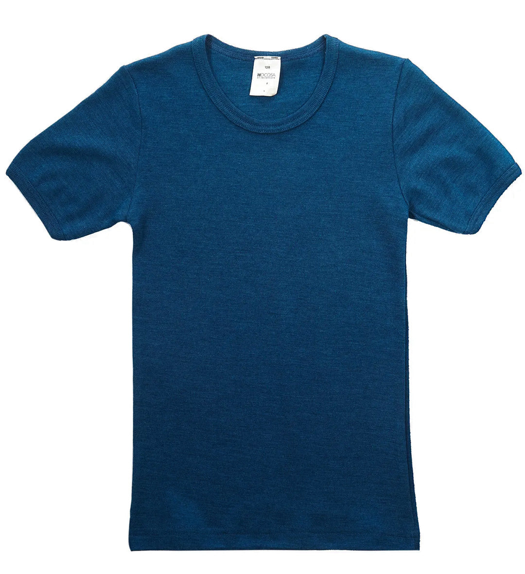 Hocosa wool-silk kids t-shirt in blue