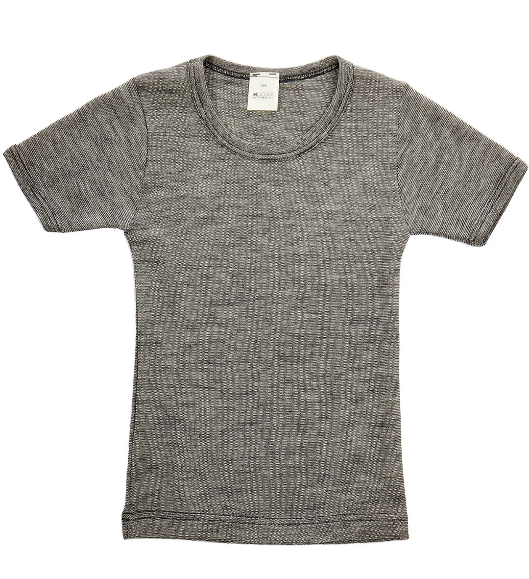 Hocosa wool-silk kids t-shirt in gray heather