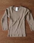 Hocosa wool/silk children's shirt in caramel