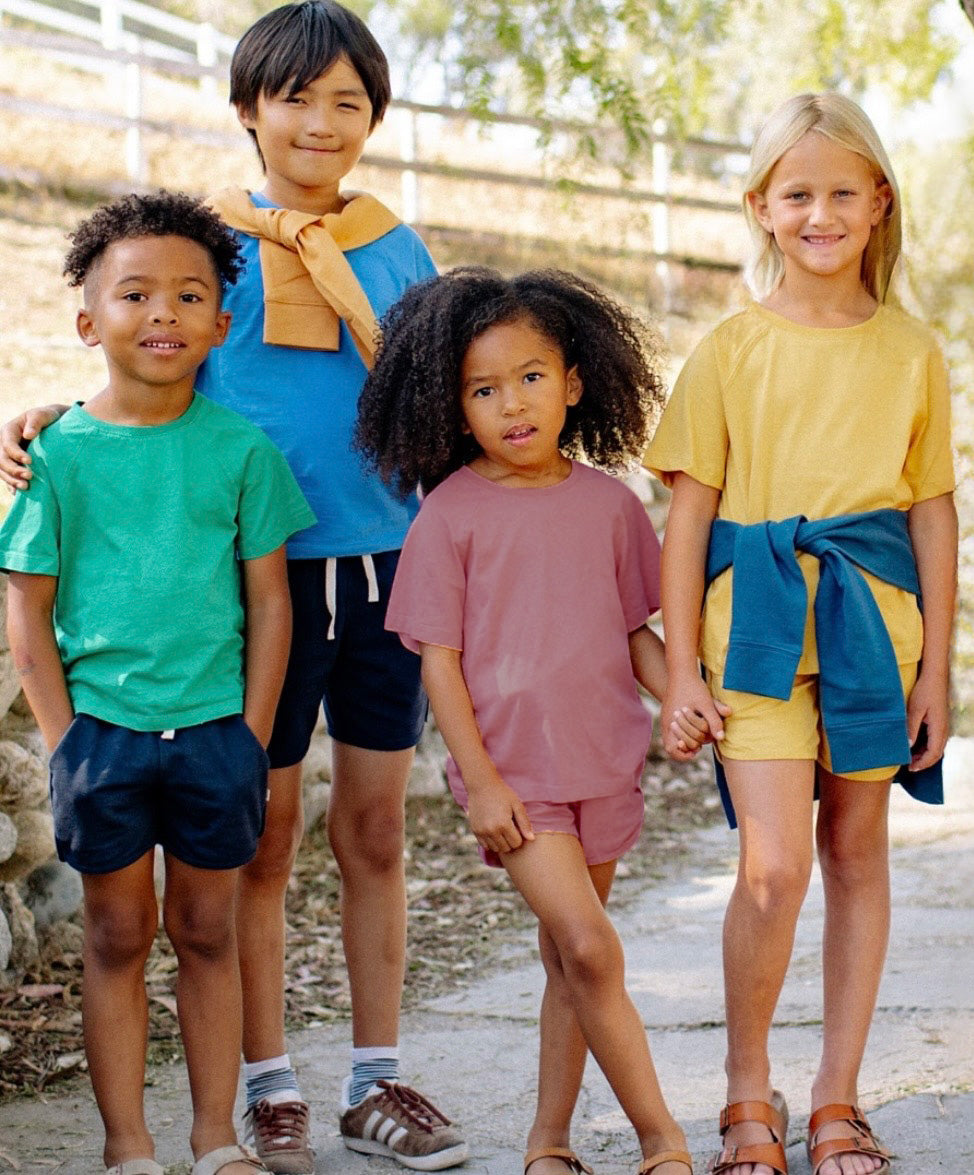 Group shot of kids in Jackalo Ollie Shorts