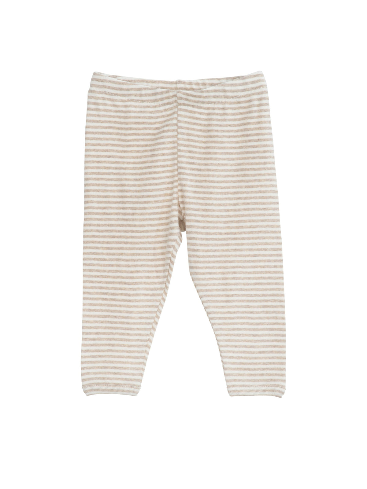 Serendipity organic cotton oat striped baby leggings