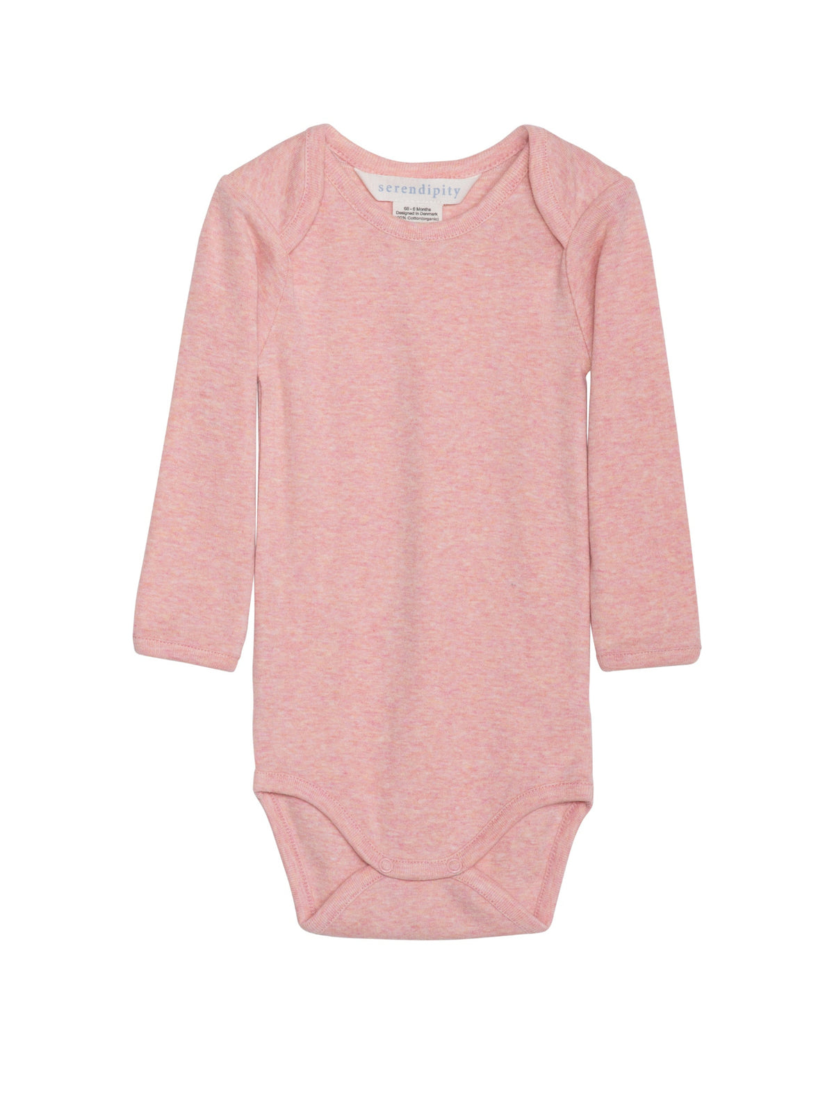 Serendipity's organic cotton coral long sleeved bodysuit