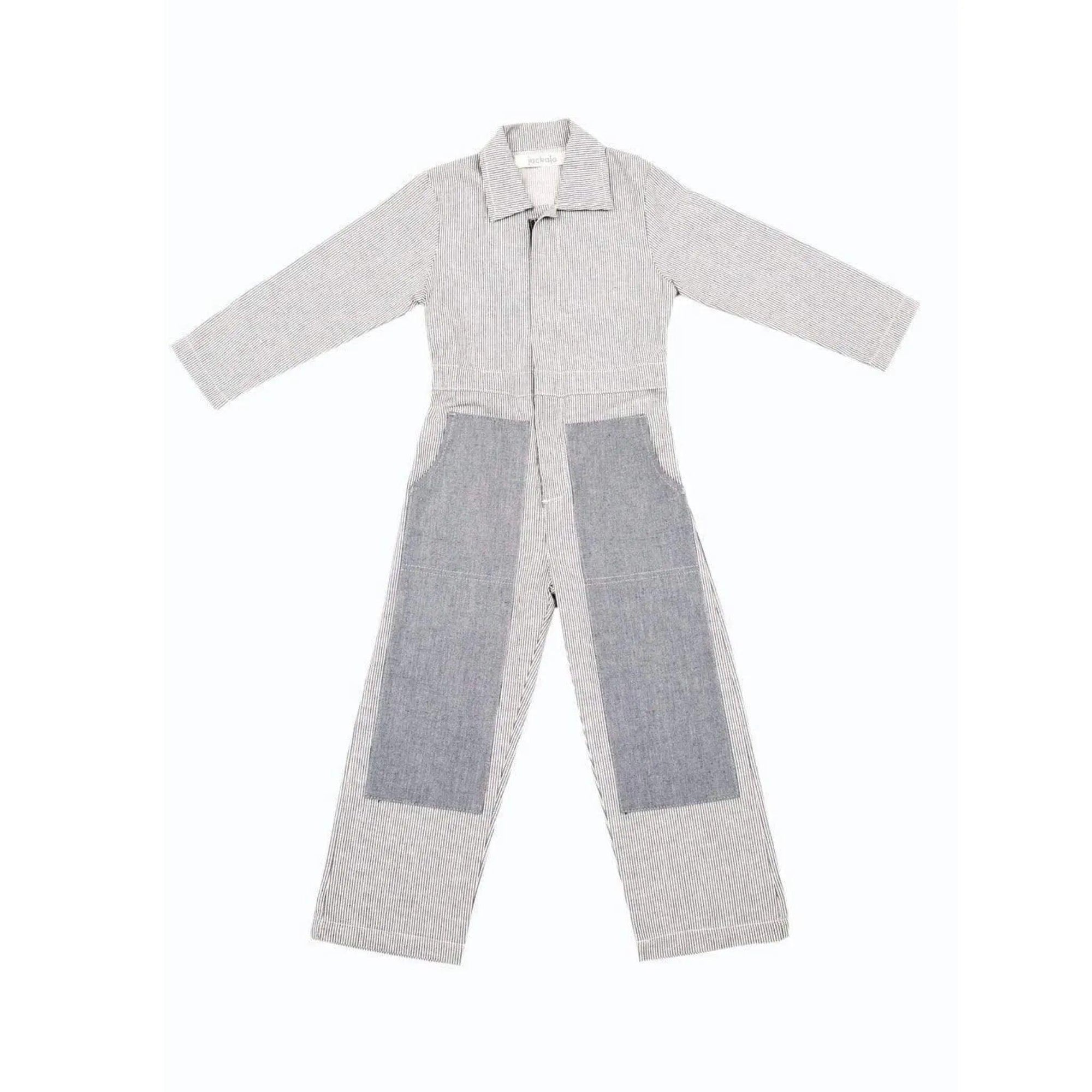 Product photo of Jackalo Mac coveralls in pin stripe